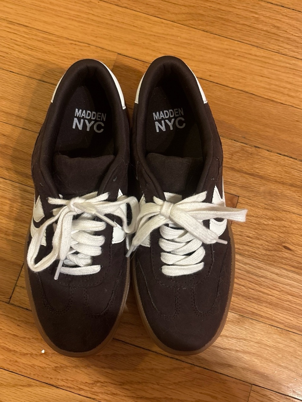 Women’s Madden nyc Dark Brown Suede Sneakers